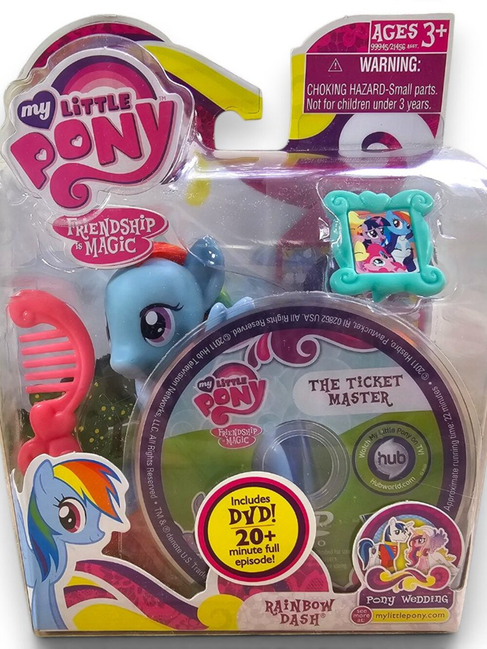Hasbro My Little Pony Rainbow Dash Pony Wedding G4 Brushable w/ DVD NEW MLP 2011